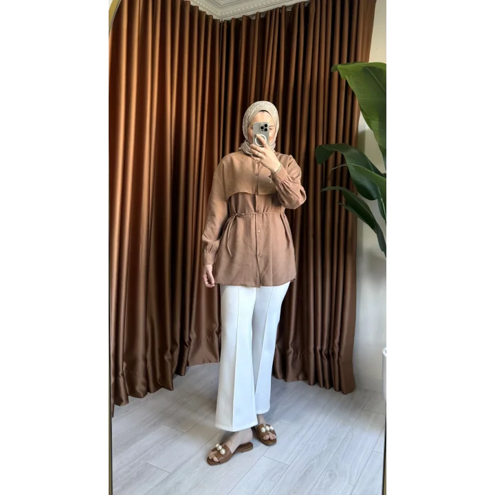 MİLA TENSEL GÖMLEK CAMEL