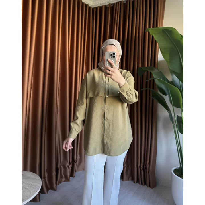 MİLA TENSEL GÖMLEK YEŞİL