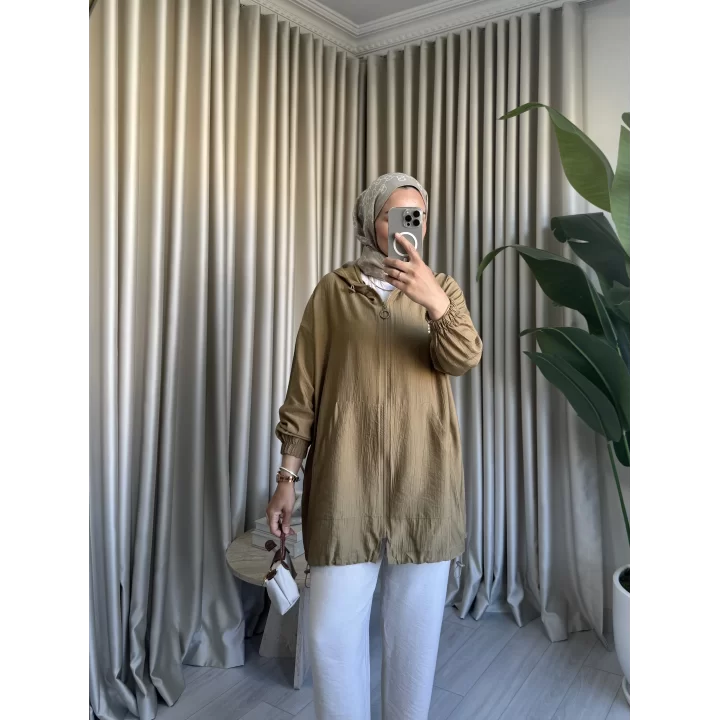 MİNA FERMUARLI KAP OLİVE