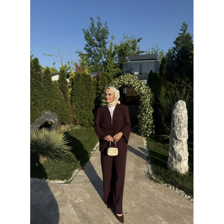 TAŞLI İNCE KETEN TAKIM BURGONYA
