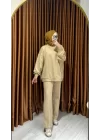 OVERSIZE İKİ İPLİK TAKIM BEJ
