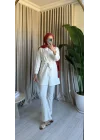 BELDEN BAĞLAMALI OYSH TAKIM BEYAZ