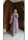 ÇİÇEKLİ ELBİSE PEMBE