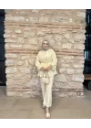 DÜĞME DETAYLI TAKIM SARI