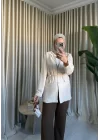 KETEN BLAZER CEKET TAŞ