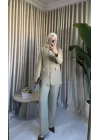 KETEN BLAZER CEKET YEŞİL