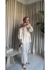 LAİDE KETEN TAKIM NATURAL