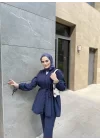 NERVÜR DETAYLI TAKIM LACİVERT