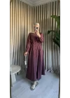 NERVÜRLÜ ELBİSE GÜL KURUSU