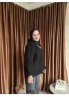 Oversize Siyah Kazak