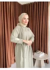PAMUKLU ELBİSE YEŞİL