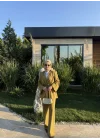 TAŞLI İNCE KETEN TAKIM OLİVE