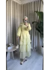 VUAL KAT KAT ELBİSE SARI
