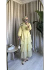 VUAL KAT KAT ELBİSE SARI