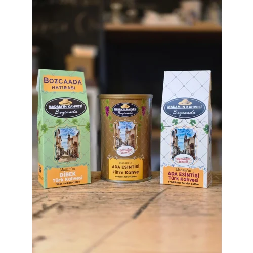 Ada Filtre 250gr ve Ada Türk Kahvesi 100gr ve Dibek Türk Kahvesi 100gr