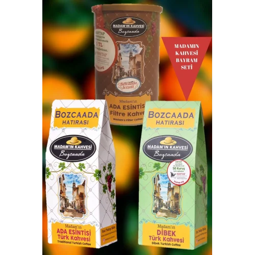 Ada Filtre 250gr ve Ada Türk Kahvesi 100gr ve Dibek Türk Kahvesi 100gr