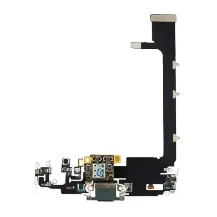 Apple Uyumlu iPhone 11 Pro Max Şarj Soketli Mikrofon Filmi Flex Yeşil Servis