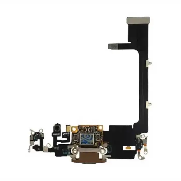 Apple Uyumlu iPhone 11 Pro Şarj Soketli Mikrofon Filmi Flex Gold Servis