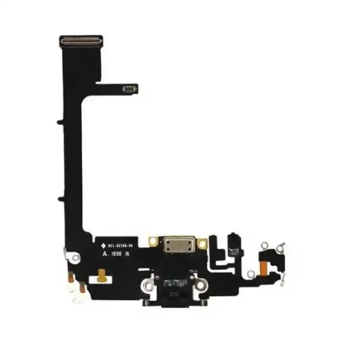 Apple Uyumlu iPhone 11 Pro Şarj Soketli Mikrofon Filmi Flex Siyah Servis
