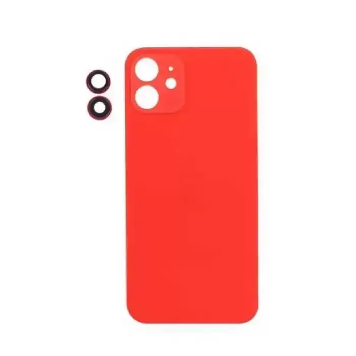 Apple Uyumlu iPhone 12 Arka Kapak Kamera Lensli Kırmızı