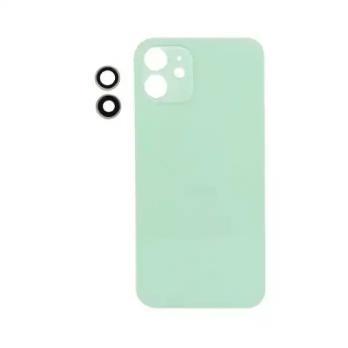 Apple Uyumlu iPhone 12 Arka Kapak Kamera Lensli Yeşil