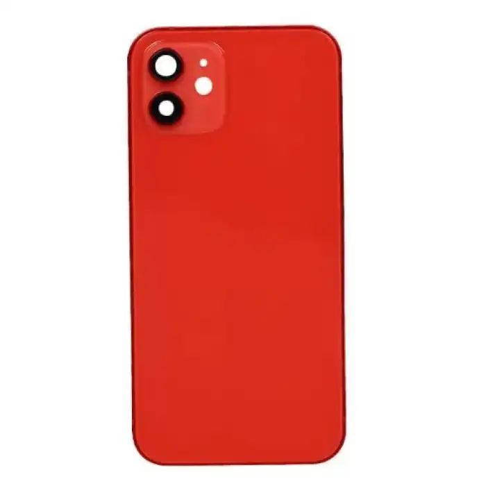 Apple Uyumlu iPhone 12 Kasa Kapak Kırmızı Boş