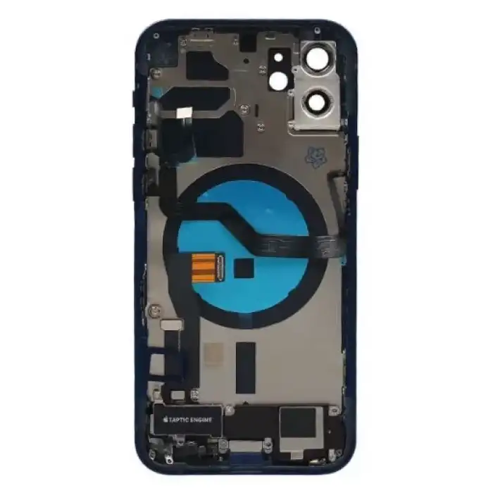 Apple Uyumlu iPhone 12 Kasa Kapak Mavi Dolu