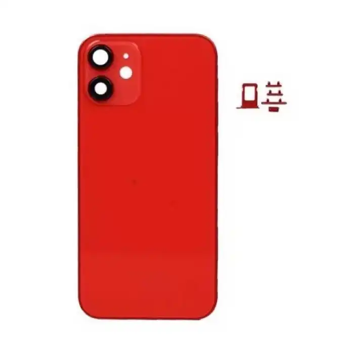 Apple Uyumlu iPhone 12 Mini Kasa Kapak Kırmızı Boş