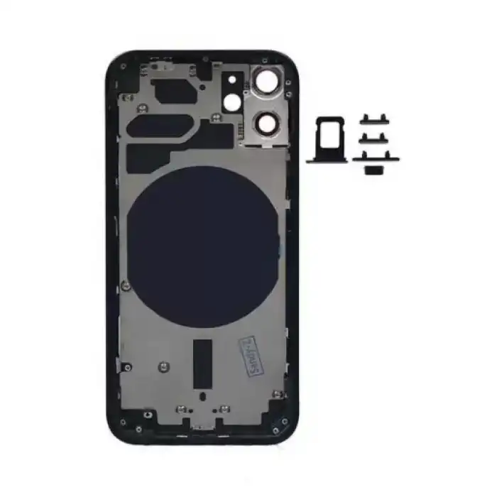 Apple Uyumlu iPhone 12 Mini Kasa Kapak Siyah Boş