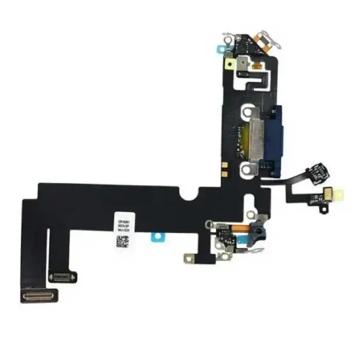 Apple Uyumlu iPhone 12 Mini Şarj Soketli Mikrofon Filmi Flex Mavi