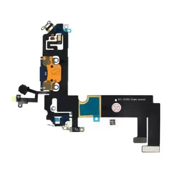 Apple Uyumlu iPhone 12 Mini Şarj Soketli Mikrofon Filmi Flex Mavi