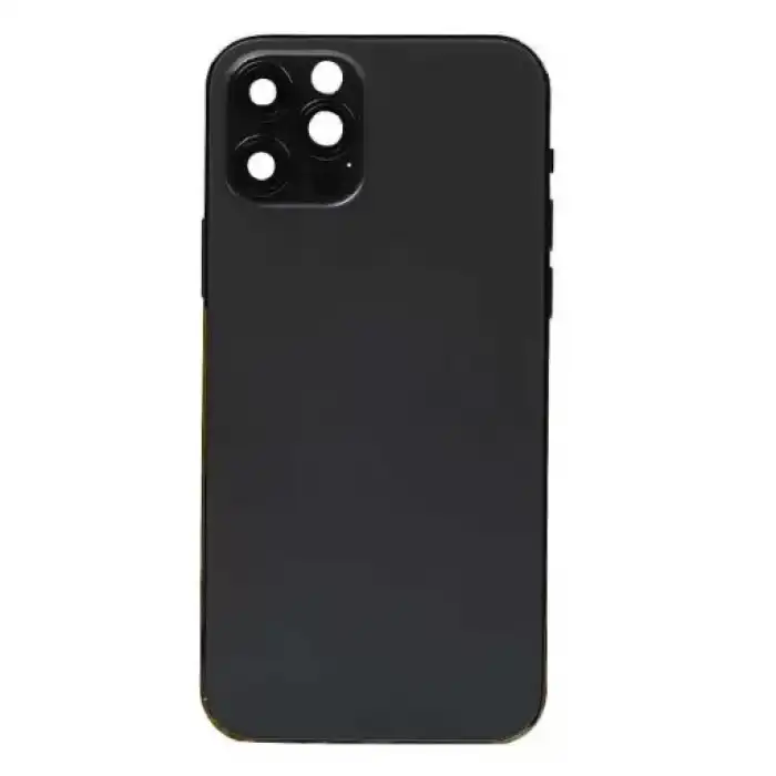 Apple Uyumlu iPhone 12 Pro Kasa Kapak Siyah Dolu
