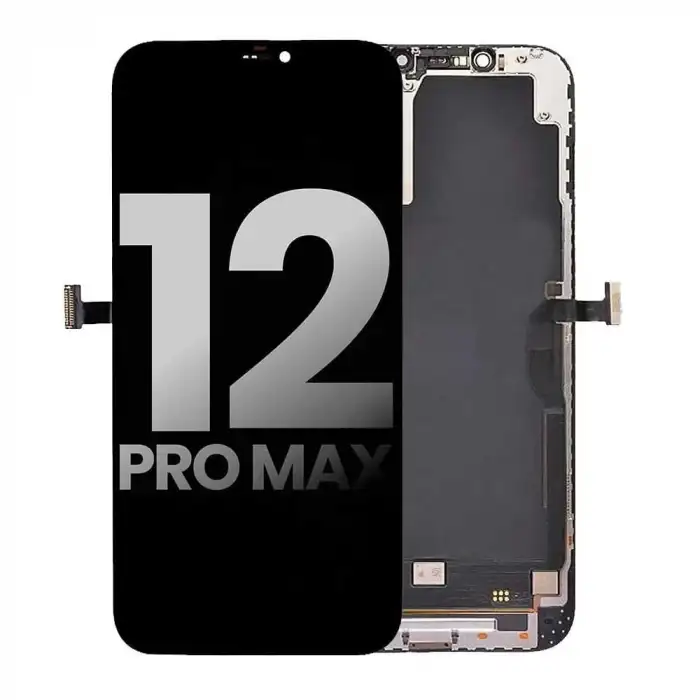 Apple Uyumlu iPhone 12 Pro Max Lcd Ekran Dokunmatik Siyah OLED Gx (Ltps)