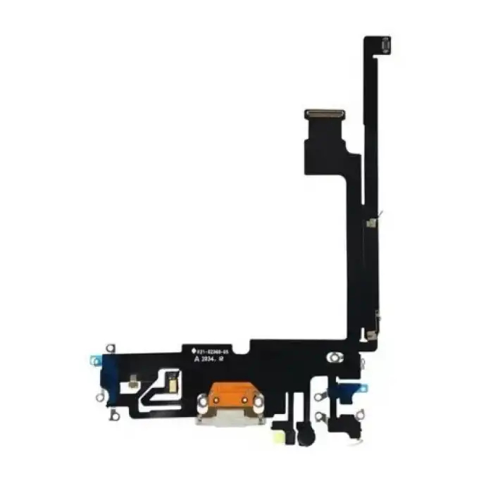 Apple Uyumlu iPhone 12 Pro Max Şarj Soketli Mikrofon Filmi Flex Beyaz