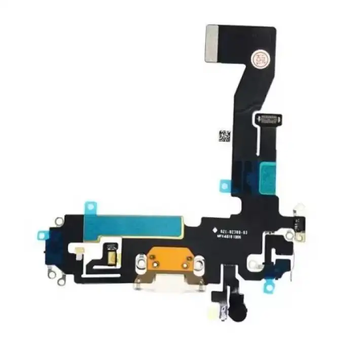 Apple Uyumlu iPhone 12 Pro Şarj Soketli Mikrofon Filmi Flex Beyaz