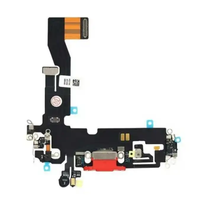 Apple Uyumlu iPhone 12 Pro Şarj Soketli Mikrofon Filmi Flex Kırmızı