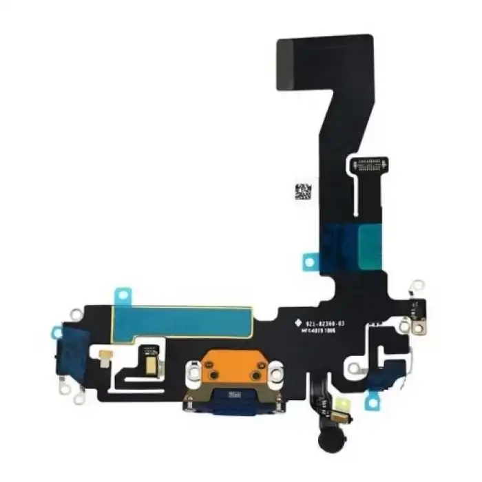 Apple Uyumlu iPhone 12 Pro Şarj Soketli Mikrofon Filmi Flex Mavi
