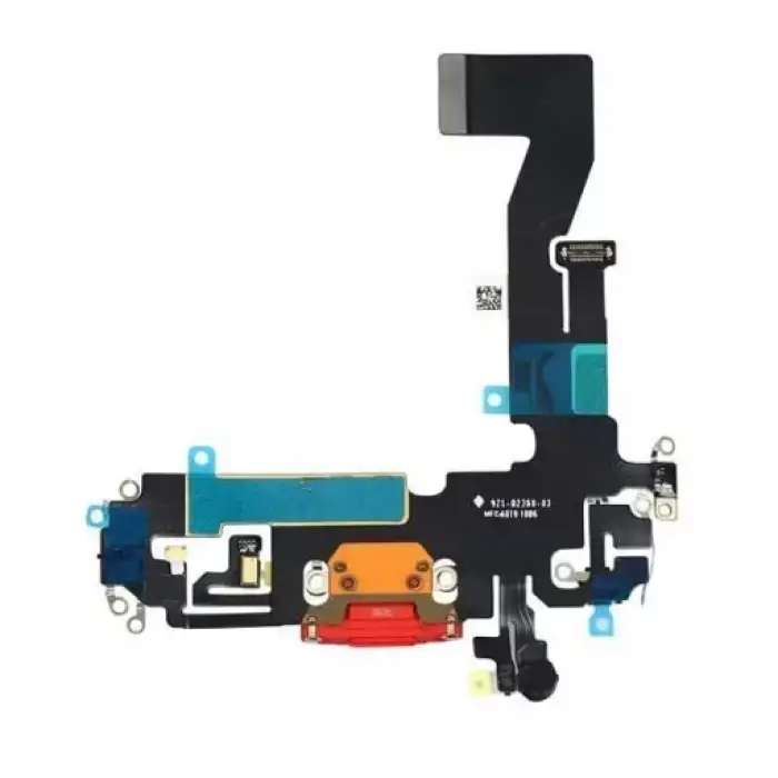 Apple Uyumlu iPhone 12 Şarj Soketli Mikrofon Filmi Flex Kırmızı