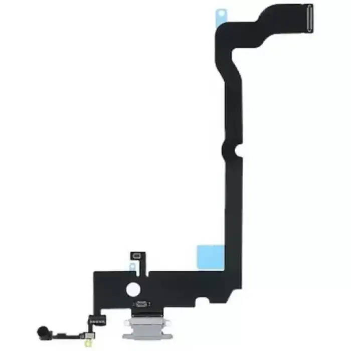 Apple Uyumlu iPhone Xs Max Şarj Soketli Mikrofon Filmi Flex Beyaz