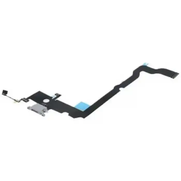 Apple Uyumlu iPhone Xs Max Şarj Soketli Mikrofon Filmi Flex Beyaz