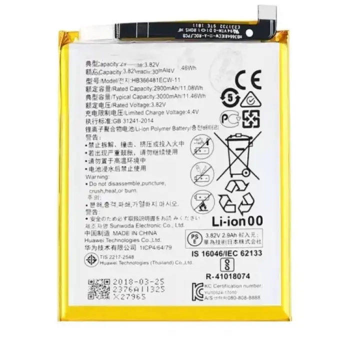 Huawei Honor Uyumlu 9 Lite Batarya Hb366481Ecw