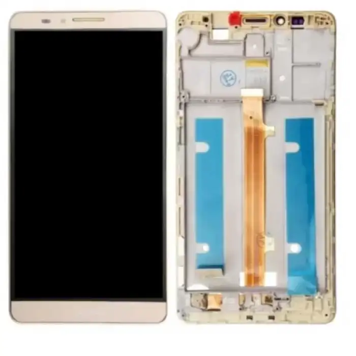 Huawei Uyumlu Mate 7 Lcd Ekran Dokunmatik Gold Çıtalı