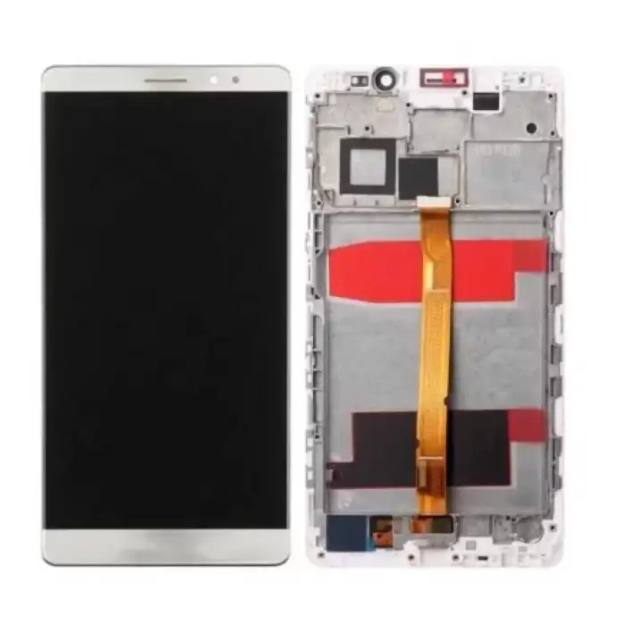 Huawei Uyumlu Mate 8 Lcd Ekran Dokunmatik Beyaz Çıtalı
