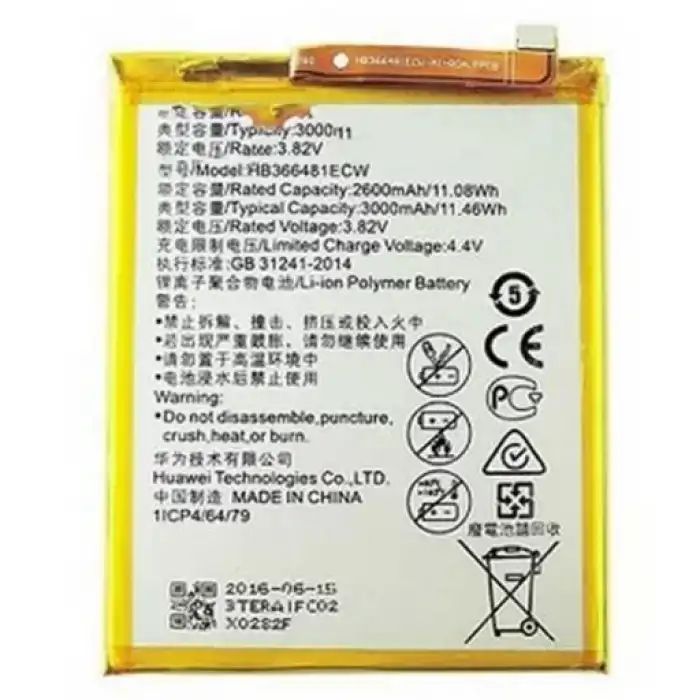 Huawei Uyumlu P Smart Batarya Hb366481Ecw