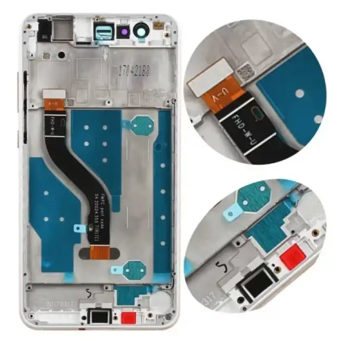 Huawei Uyumlu P10 Lite Lcd Ekran Dokunmatik Beyaz Çıtalı