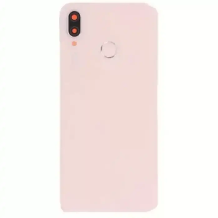 Huawei Uyumlu P20 Lite Arka Kapak Kamera Lensli Parmak Okuyuculu Rose