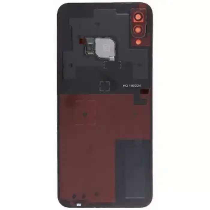 Huawei Uyumlu P20 Lite Arka Kapak Kamera Lensli Parmak Okuyuculu Siyah