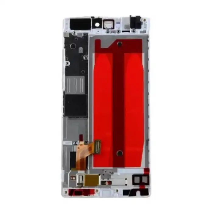 Huawei Uyumlu P8 Lcd Ekran Dokunmatik Beyaz Çıtalı