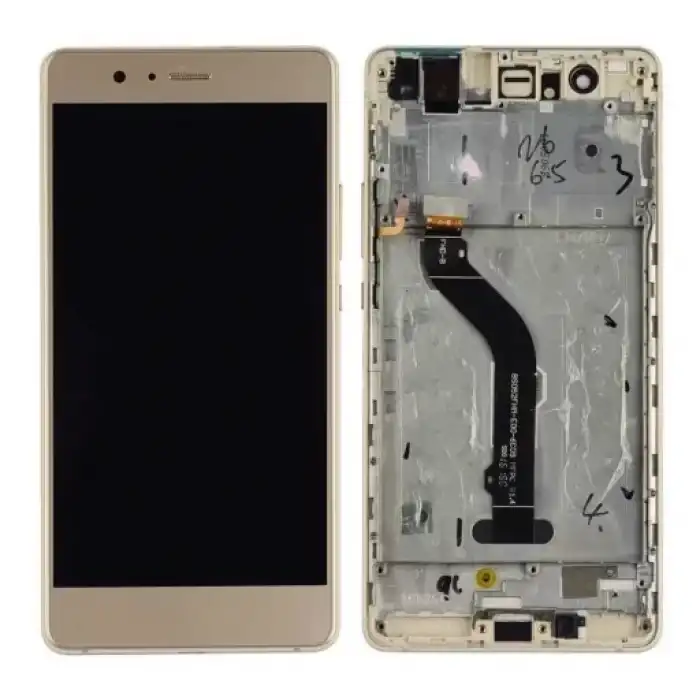 Huawei Uyumlu P9 Lite Lcd Ekran Dokunmatik Gold Çıtalı