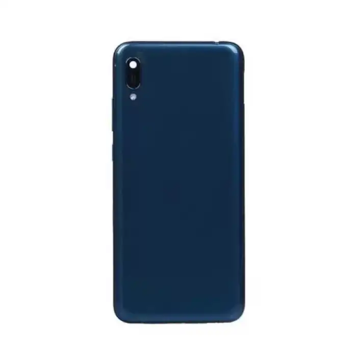 Huawei Uyumlu Y6 2019 Kasa Kapak Mavi Home Tuş Yeri Kapalı